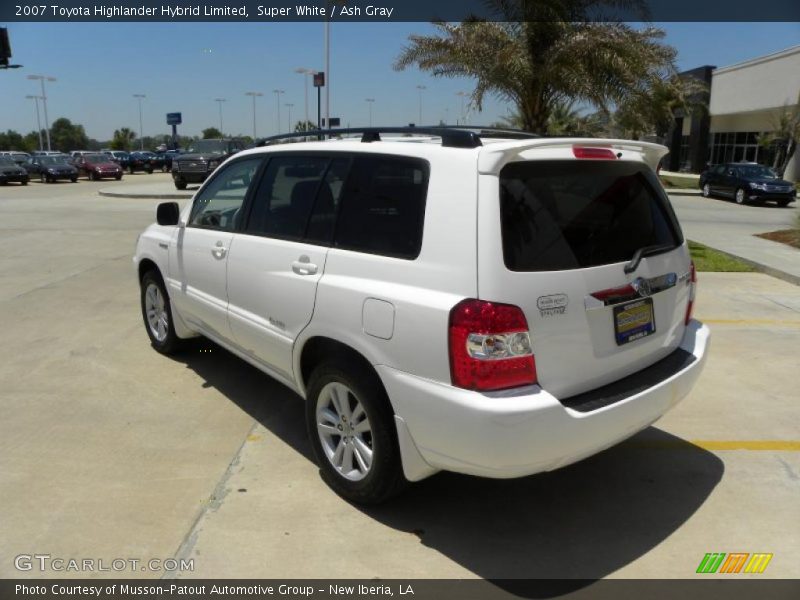 Super White / Ash Gray 2007 Toyota Highlander Hybrid Limited