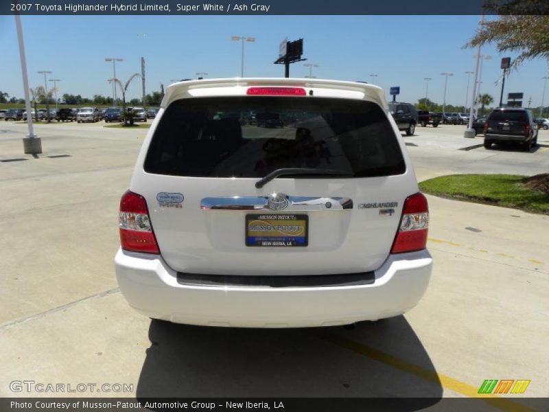 Super White / Ash Gray 2007 Toyota Highlander Hybrid Limited