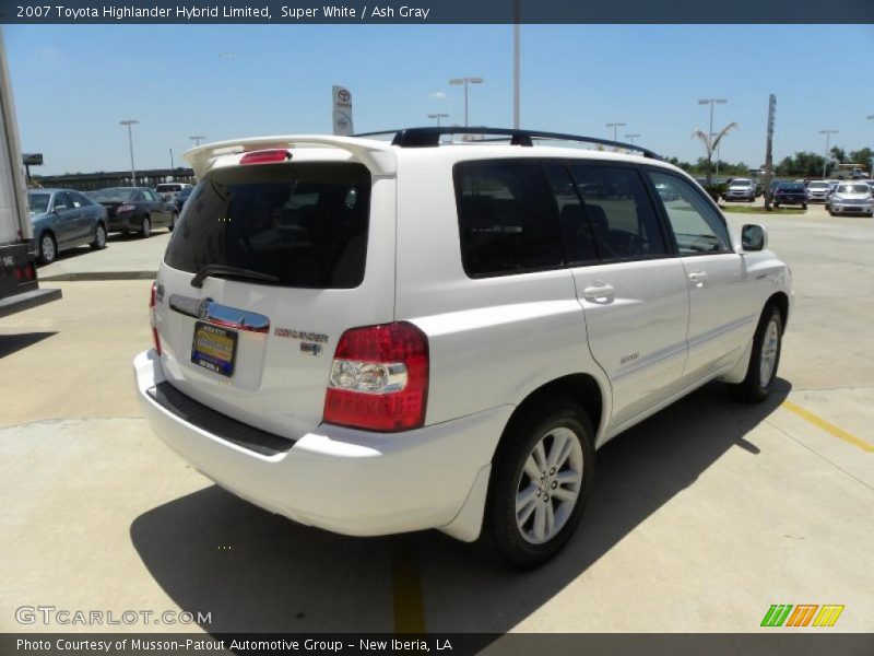 Super White / Ash Gray 2007 Toyota Highlander Hybrid Limited