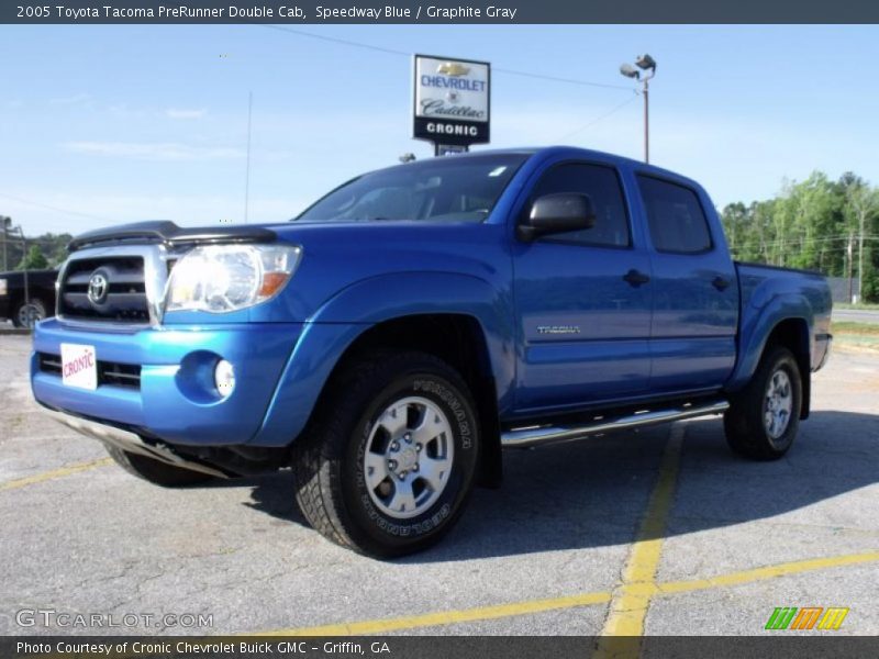Speedway Blue / Graphite Gray 2005 Toyota Tacoma PreRunner Double Cab