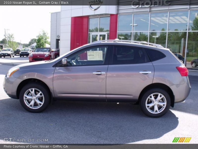 Gotham Gray / Black 2010 Nissan Rogue SL