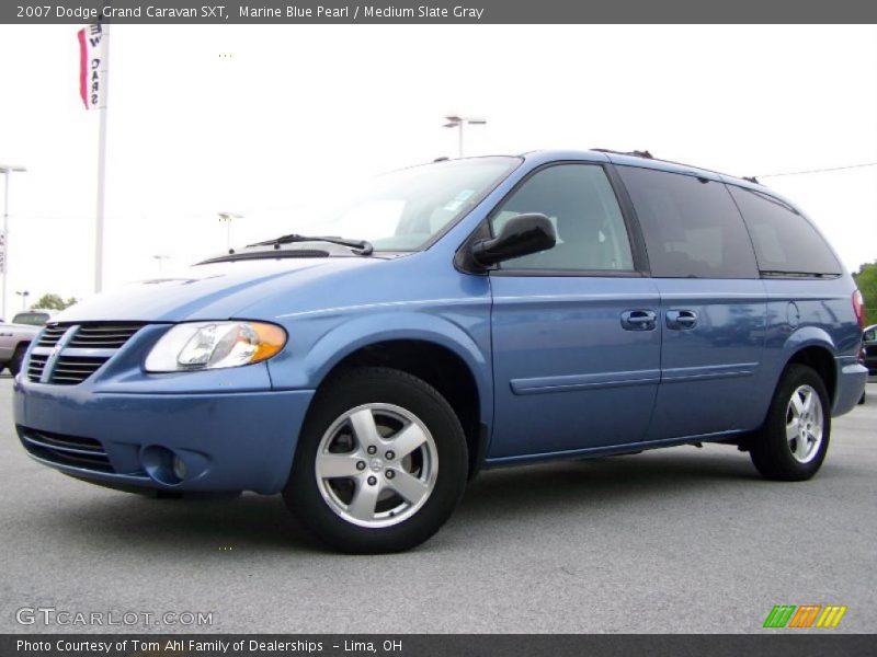 Marine Blue Pearl / Medium Slate Gray 2007 Dodge Grand Caravan SXT