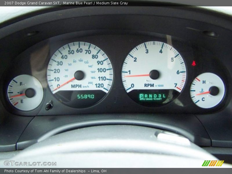 Marine Blue Pearl / Medium Slate Gray 2007 Dodge Grand Caravan SXT