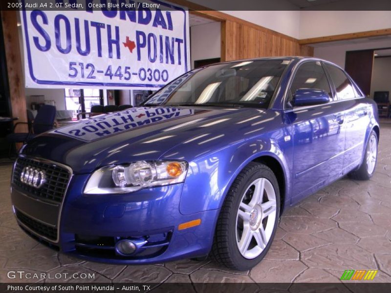 Ocean Blue Pearl / Ebony 2005 Audi A4 2.0T Sedan
