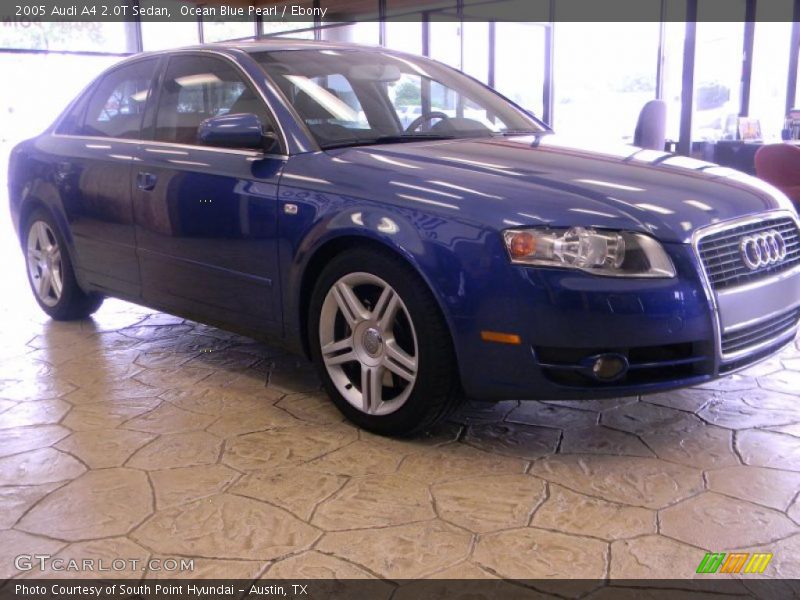 Ocean Blue Pearl / Ebony 2005 Audi A4 2.0T Sedan