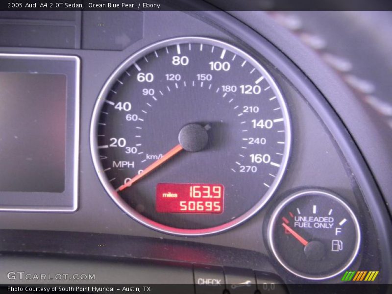 Ocean Blue Pearl / Ebony 2005 Audi A4 2.0T Sedan