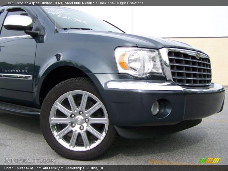 Steel Blue Metallic / Dark Khaki/Light Graystone 2007 Chrysler Aspen Limited HEMI