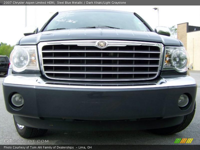 Steel Blue Metallic / Dark Khaki/Light Graystone 2007 Chrysler Aspen Limited HEMI