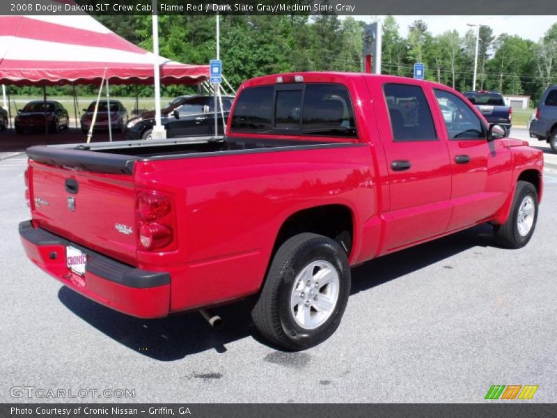 Flame Red / Dark Slate Gray/Medium Slate Gray 2008 Dodge Dakota SLT Crew Cab
