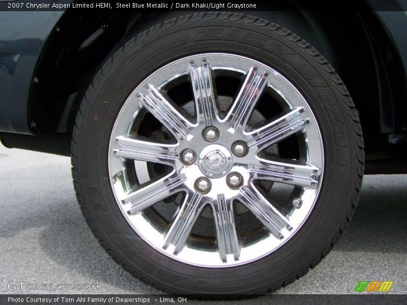 Steel Blue Metallic / Dark Khaki/Light Graystone 2007 Chrysler Aspen Limited HEMI