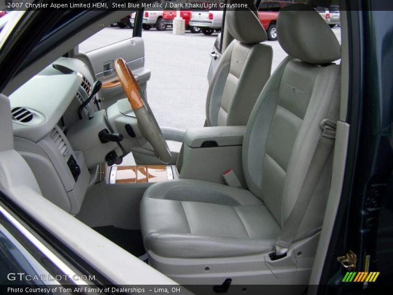 Steel Blue Metallic / Dark Khaki/Light Graystone 2007 Chrysler Aspen Limited HEMI