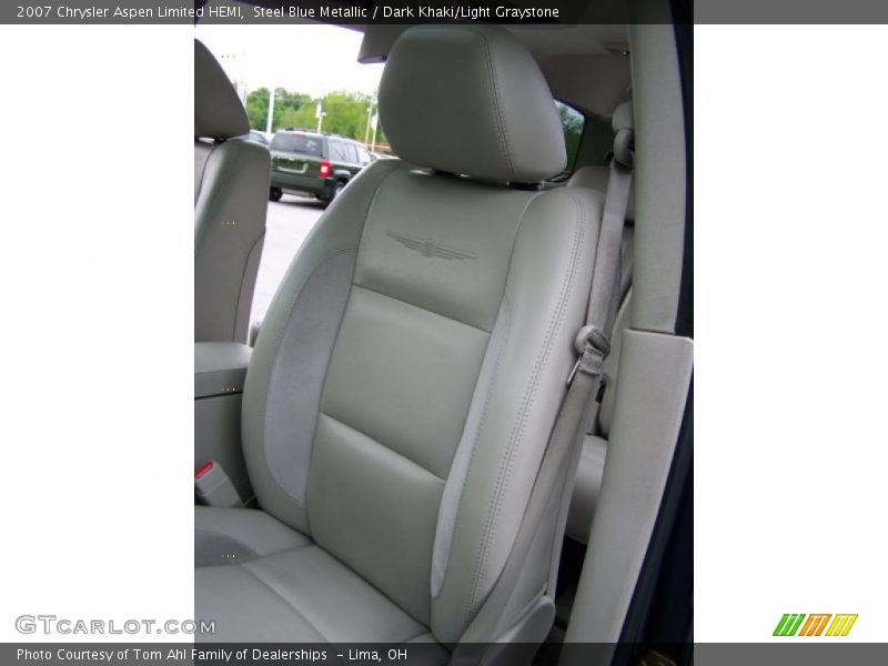Steel Blue Metallic / Dark Khaki/Light Graystone 2007 Chrysler Aspen Limited HEMI