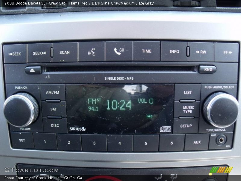Flame Red / Dark Slate Gray/Medium Slate Gray 2008 Dodge Dakota SLT Crew Cab