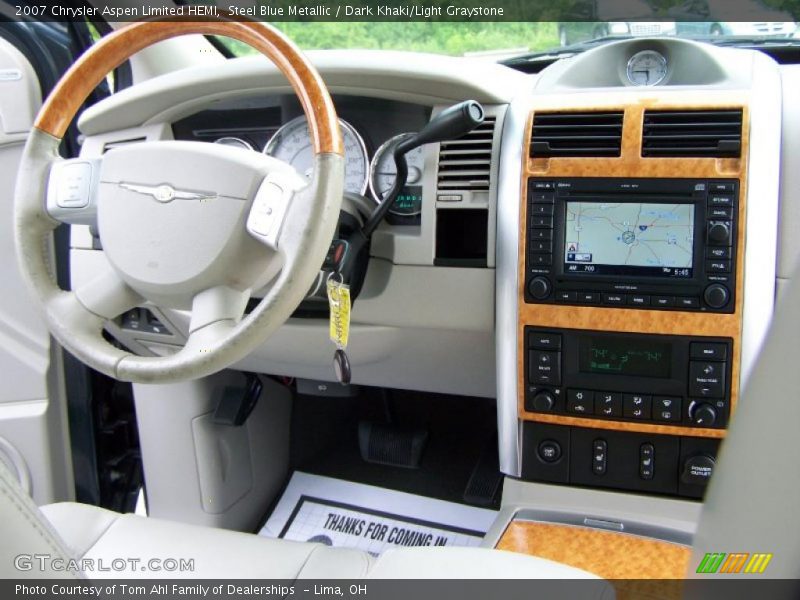 Steel Blue Metallic / Dark Khaki/Light Graystone 2007 Chrysler Aspen Limited HEMI