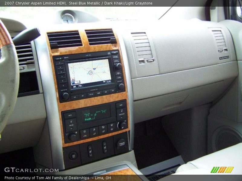 Steel Blue Metallic / Dark Khaki/Light Graystone 2007 Chrysler Aspen Limited HEMI