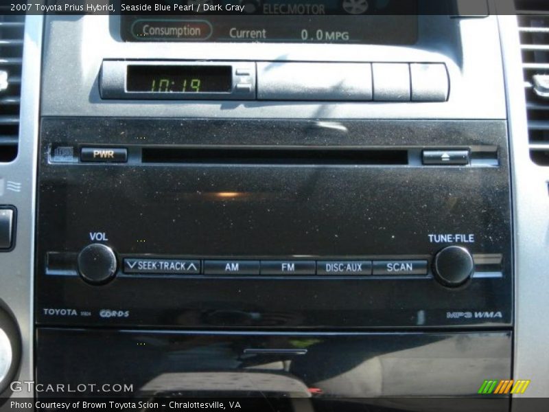 Seaside Blue Pearl / Dark Gray 2007 Toyota Prius Hybrid