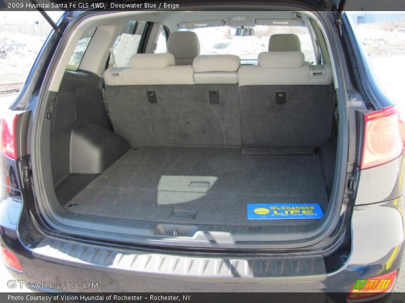 Deepwater Blue / Beige 2009 Hyundai Santa Fe GLS 4WD