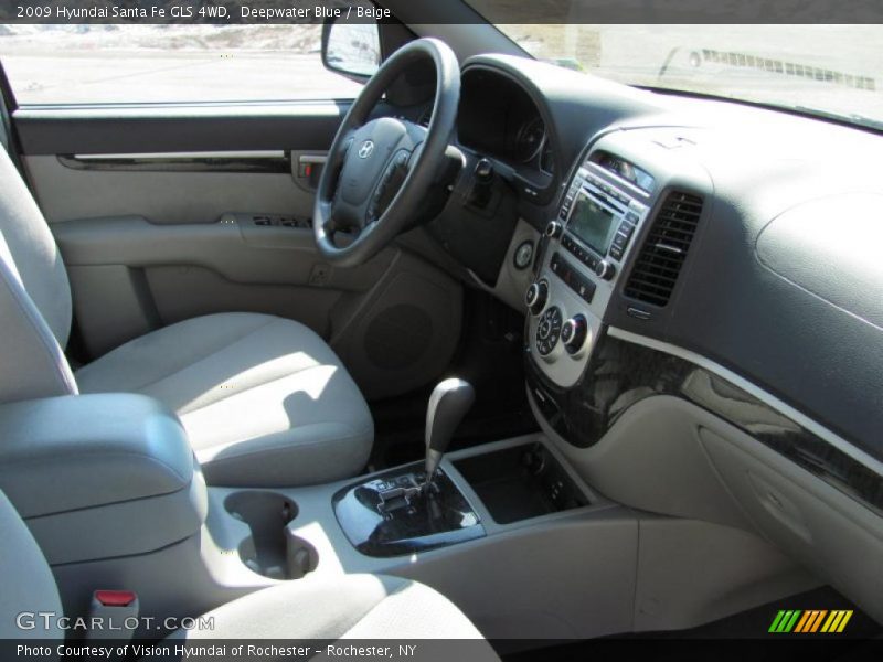 Deepwater Blue / Beige 2009 Hyundai Santa Fe GLS 4WD
