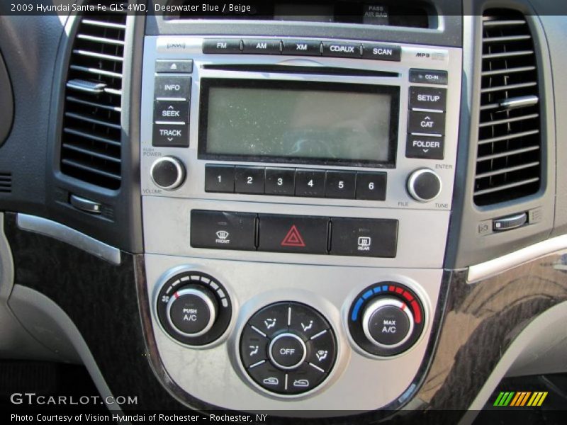 Deepwater Blue / Beige 2009 Hyundai Santa Fe GLS 4WD