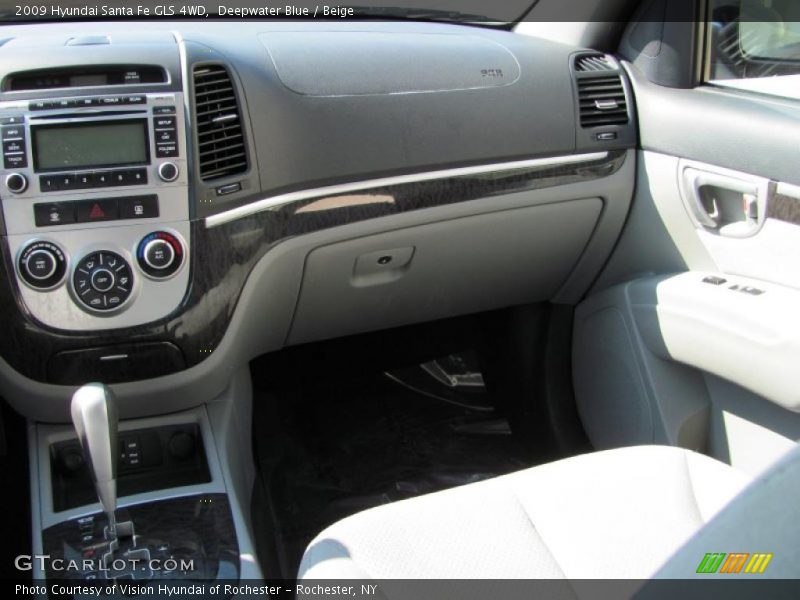 Deepwater Blue / Beige 2009 Hyundai Santa Fe GLS 4WD