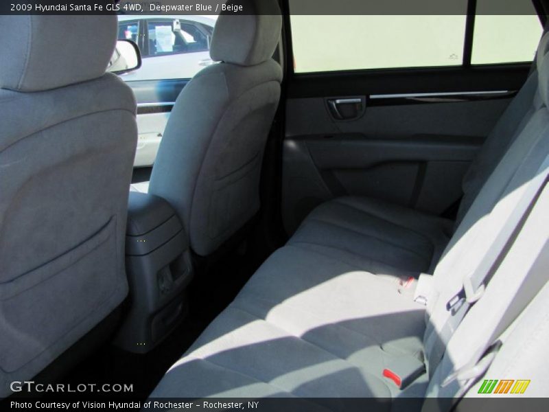 Deepwater Blue / Beige 2009 Hyundai Santa Fe GLS 4WD