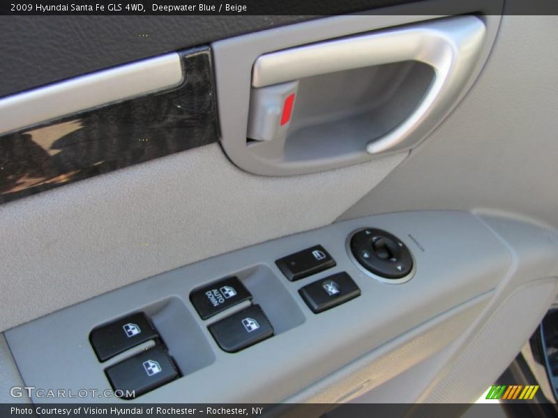 Deepwater Blue / Beige 2009 Hyundai Santa Fe GLS 4WD