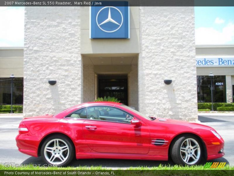 Mars Red / Java 2007 Mercedes-Benz SL 550 Roadster