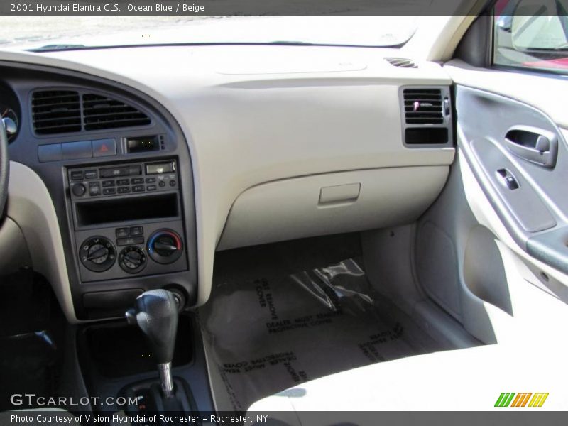 Ocean Blue / Beige 2001 Hyundai Elantra GLS
