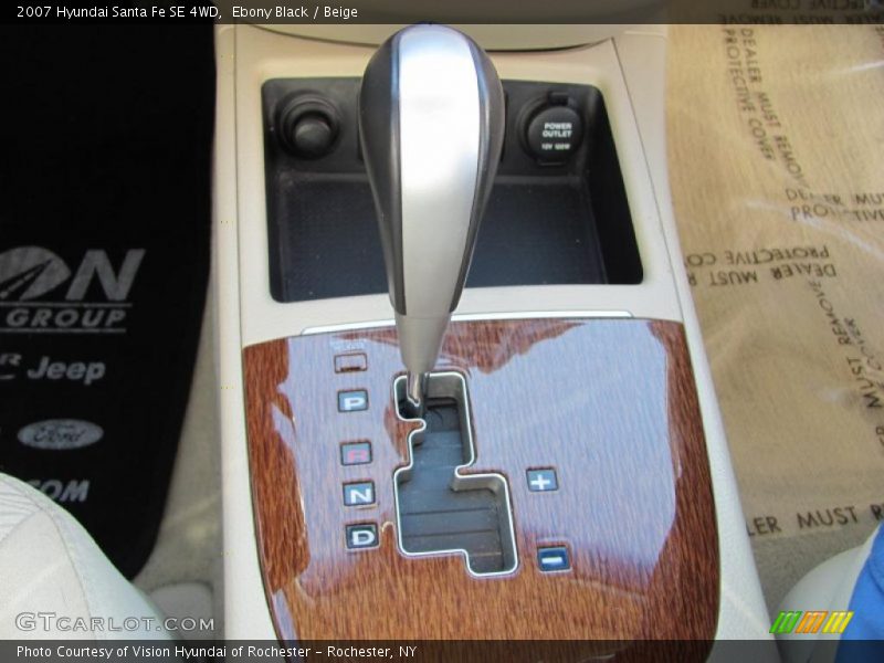 Ebony Black / Beige 2007 Hyundai Santa Fe SE 4WD