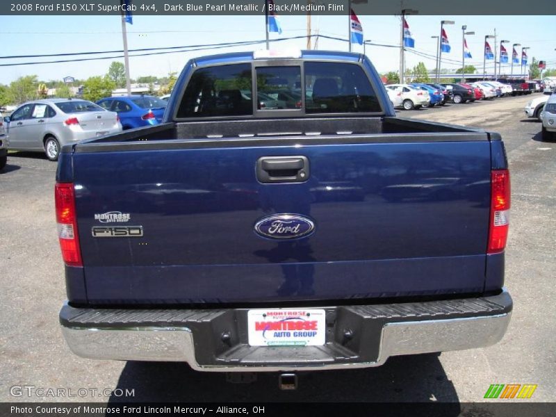 Dark Blue Pearl Metallic / Black/Medium Flint 2008 Ford F150 XLT SuperCab 4x4