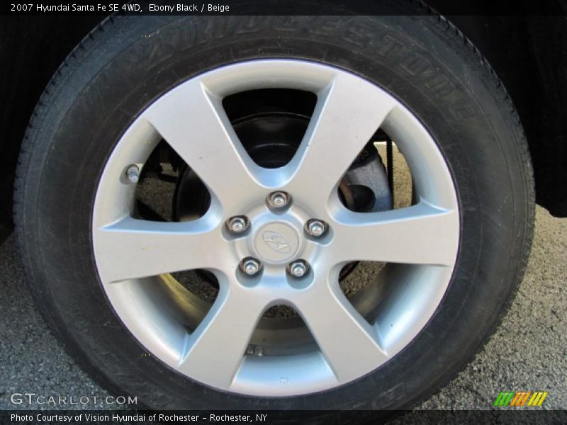 Ebony Black / Beige 2007 Hyundai Santa Fe SE 4WD