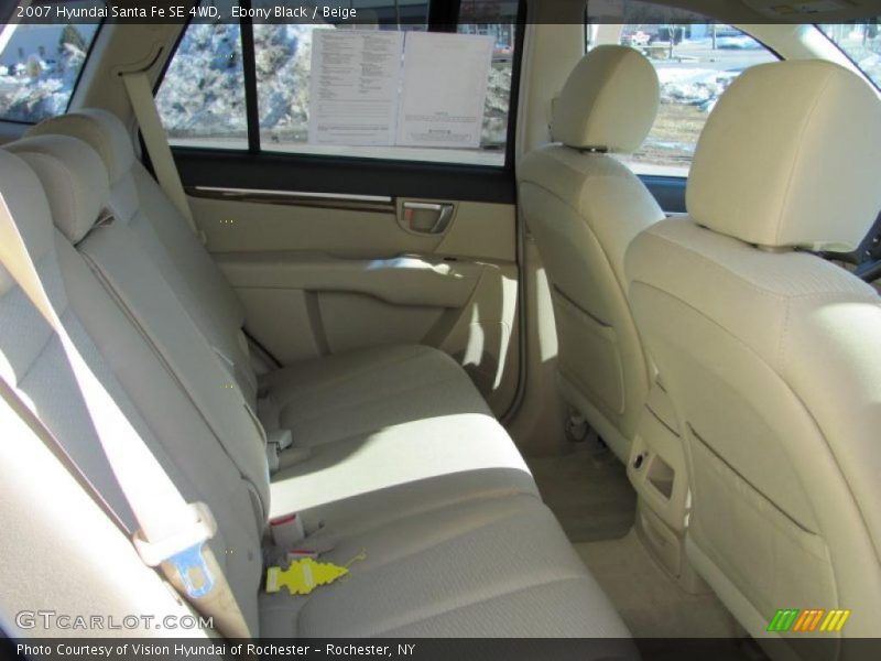 Ebony Black / Beige 2007 Hyundai Santa Fe SE 4WD