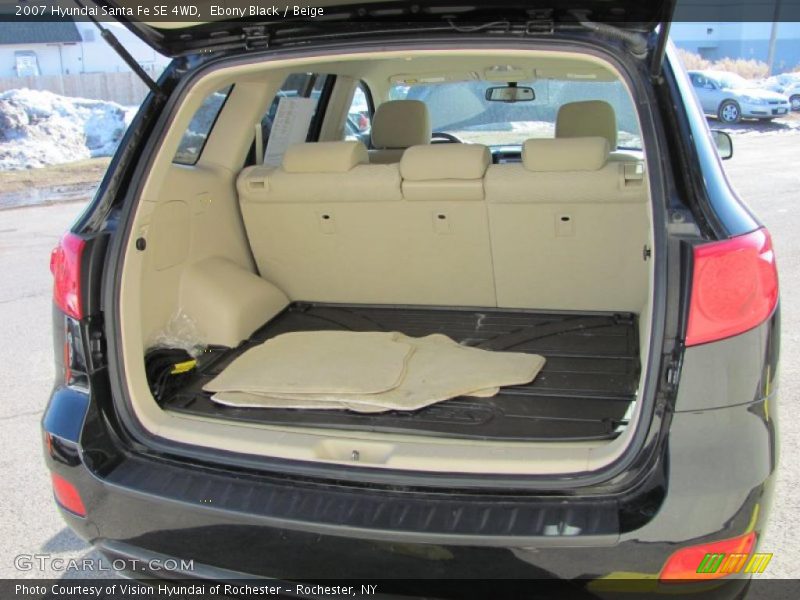 Ebony Black / Beige 2007 Hyundai Santa Fe SE 4WD