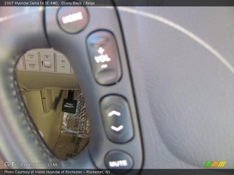 Ebony Black / Beige 2007 Hyundai Santa Fe SE 4WD