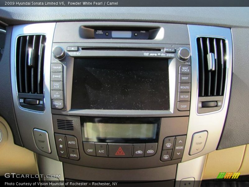 Powder White Pearl / Camel 2009 Hyundai Sonata Limited V6
