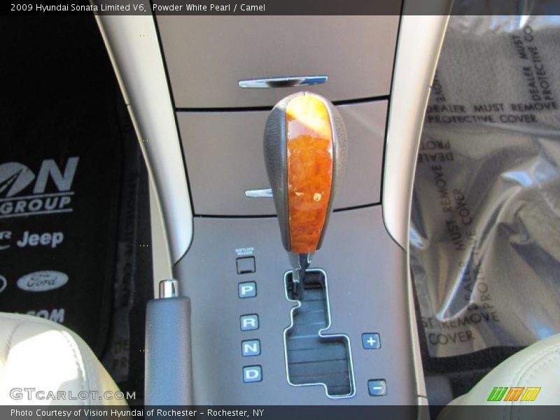 Powder White Pearl / Camel 2009 Hyundai Sonata Limited V6