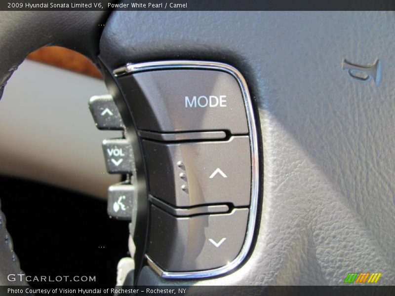 Powder White Pearl / Camel 2009 Hyundai Sonata Limited V6