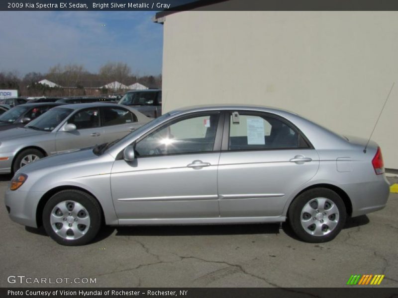Bright Silver Metallic / Gray 2009 Kia Spectra EX Sedan