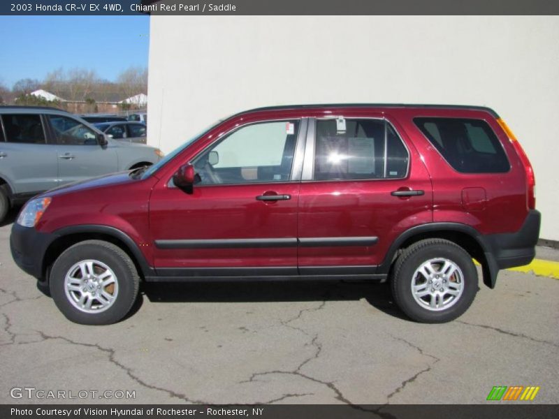 Chianti Red Pearl / Saddle 2003 Honda CR-V EX 4WD