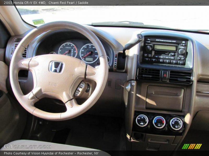 Chianti Red Pearl / Saddle 2003 Honda CR-V EX 4WD