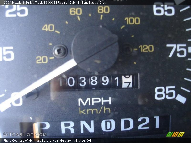 Brilliant Black / Gray 1994 Mazda B-Series Truck B3000 SE Regular Cab