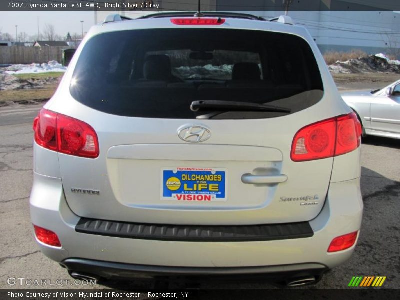 Bright Silver / Gray 2007 Hyundai Santa Fe SE 4WD