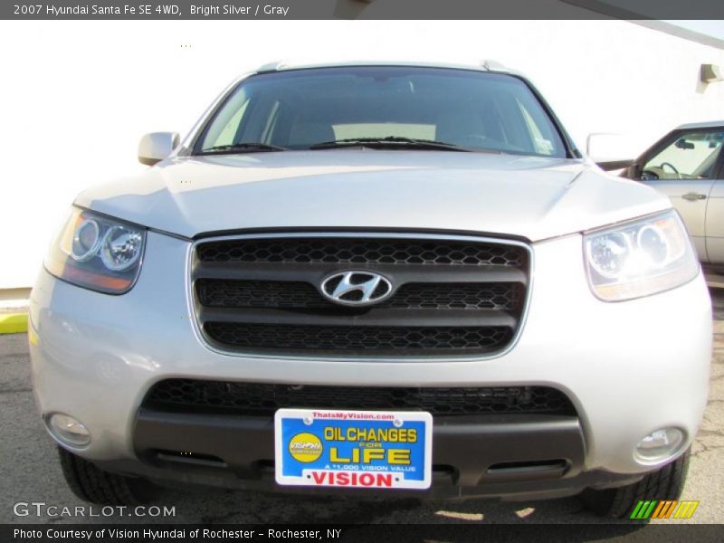 Bright Silver / Gray 2007 Hyundai Santa Fe SE 4WD