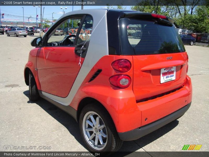Rally Red / Design Black 2008 Smart fortwo passion coupe