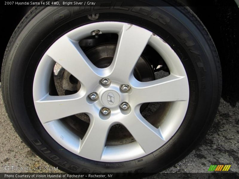 Bright Silver / Gray 2007 Hyundai Santa Fe SE 4WD