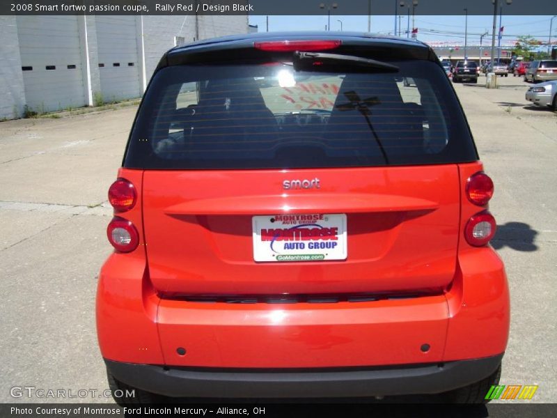 Rally Red / Design Black 2008 Smart fortwo passion coupe