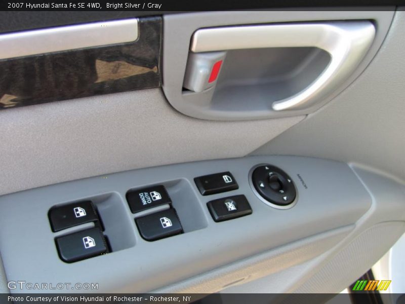 Bright Silver / Gray 2007 Hyundai Santa Fe SE 4WD