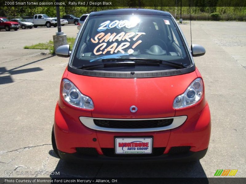 Rally Red / Design Black 2008 Smart fortwo passion coupe