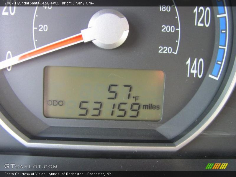 Bright Silver / Gray 2007 Hyundai Santa Fe SE 4WD