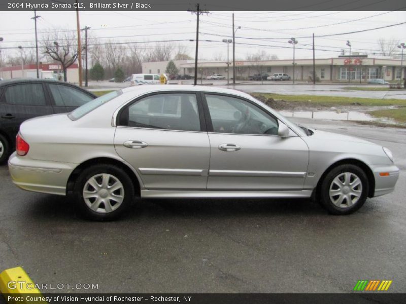 Brilliant Silver / Black 2004 Hyundai Sonata GLS